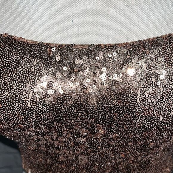 Charlotte Russe - Copper Sequin Strapless Top - S - Picture 2 of 5